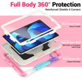 thumbnail image 5 of Case for iPad Pro 11 inch 2022/2021/2020/2018 iPad 11 4th/3rd/2nd/1st Gen, 360 Rotating Stand Handle Shoulder Strap Heavy Duty Shockproof Cover, Rainbow Pink, 5 of 7