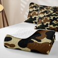 thumbnail image 4 of Manfei Farmhouse Camouflage Twin Quilt Set, Mid Century Camo Twin Coverlet Set, Desert Tan, 2-Piece, 1 Bedspread and 1 Pillowcase, 4 of 7