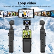 4K Body Camera with 180° Rotating Lens, 4K WiFi Action Camera Mini Video & Audio Pocket Camera, Wearable Camera for Outdoor Sport, Bike, Travel, Work