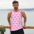 thumbnail image 6 of KLL Pink bows Print Men's Muscle Gym Workout Stringer Tank Tops Bodybuilding Fitness T-Shirts Tank Tops Men-3X-Large, 6 of 7