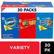 Nabisco Cookies & Cracker Variety Pack, OREO, RITZ & CHIPS AHOY!, 30 Snack Packs