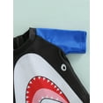 thumbnail image 4 of Toddler Baby Boy Shark One Piece Swimsuit Short Sleeve Zip Up Rash Guard Swimwear Sun Protection Bathing Suits, 4 of 7
