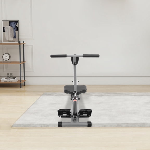 Modern Adjustable Force Levels Freestanding Black Grey Foldable Rowing Exercise Machine for Homes,Office