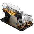 thumbnail image 6 of Godinger Ship In A Bottle Whiskey Decanter and Whiskey Glasses Bar Set, for Liquor Scotch Bourbon, Gifts for Men Clear, 6 of 6