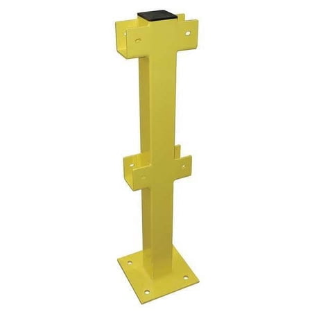 Sim Supply Intermediate Post,45 In.,Yellow,Steel 22DN12
