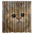 thumbnail image 1 of Cortina de ducha ABPHQTO 160x180 cm Impermeable patrón de gato, 1 of 2