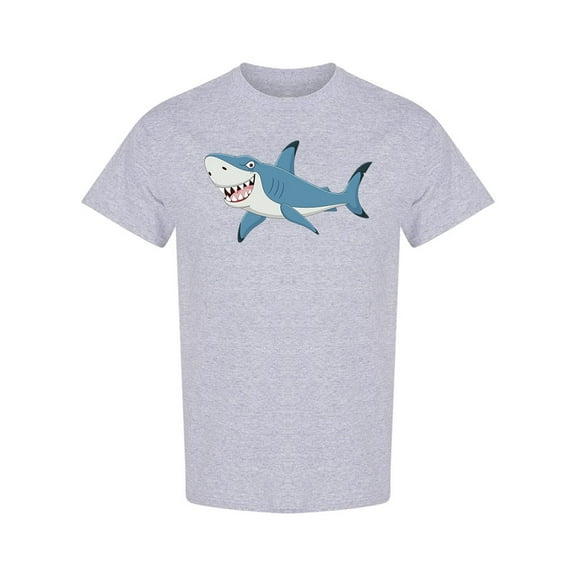 Cartoon Funny Shark T-Shirt Men -Image by Shutterstock, Male Medium