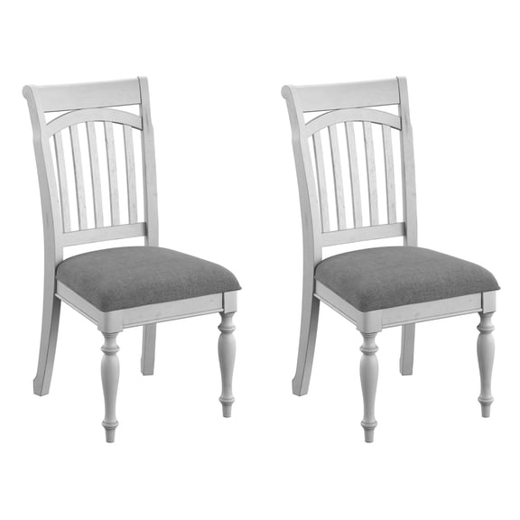 Gray Coastal Slat Back Dining Chairs (Set of 2)