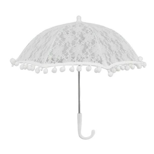 Paraguas de encaje blanco vintage para boda, novia, encaje, para fotografía infantil, accesorios de fotografía, 51322 G