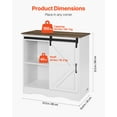 thumbnail image 3 of VEVOR Coffee Bar Cabinet 3-Tier Coffee Bar Table with Barn Doors Brown White, 3 of 9