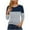 Navy 3/4 Sleeve Tshirts, variant on Htigea Women's Dressy Tshirts 3/4 Sleeve Crew Neck T Shirt Trendy Striped Print Tees Casual Loose Pullover Tops Tunic Blouse Navy,L