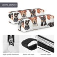 thumbnail image 4 of Cauagu Happy Dog Faces Collage Print Leather Pencil Pen Case - Stationery Bag Portable Stationery Bag Big Capacity Pencil Pouch Cosmetic Organizer Bag for Men & Women, 4 of 7