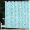 thumbnail image 3 of Ambesonne Music Note Shower Curtain, Vintage Doodle Swirls, 69"Wx70"L, Pale Blue Cobalt Blue, 3 of 4