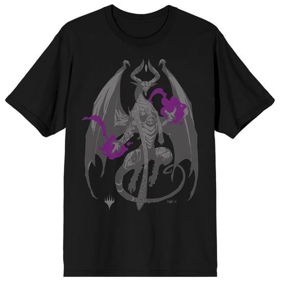 Magic the Gathering Nicol Bolas Dragon Men's Black T-shirt-5XL