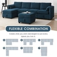 thumbnail image 5 of Euroco 109" Oversized Chenille Modular Sectional Sofa with Storage, 6 Seat U Shaped Couch with Adjustable Armrests and Backrests, Reversible Sofa Bed for Living Room, Apartment, 5 of 12