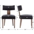thumbnail image 2 of Sillas de Comedor RIVOVA Juego de 2 Tapizadas en Lino con Patas de Madera, 2 of 8