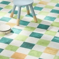 thumbnail image 5 of TOWN & COUNTRY PLAY Niko Checkmate Kid's Washable Area Rug, Soft & Plush, Safe Non-Slip Backing, Bedroom Rug, Dorm Decor, Playroom & Classroom Rugs, Green/Multi, 5'2"x7’2”, 5 of 12
