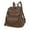 L.Brown, variant on PU leather backpack for women casual retro leather hiking large capacity travel bag shoulder bag