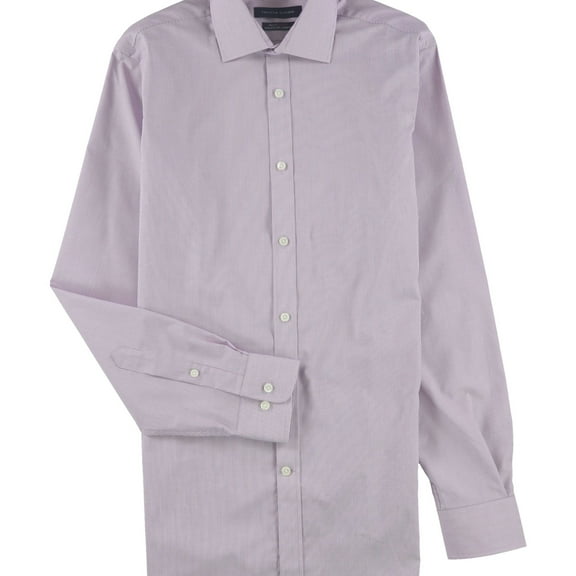 Tommy Hilfiger Mens The Flex Button Up Shirt, Purple, Small