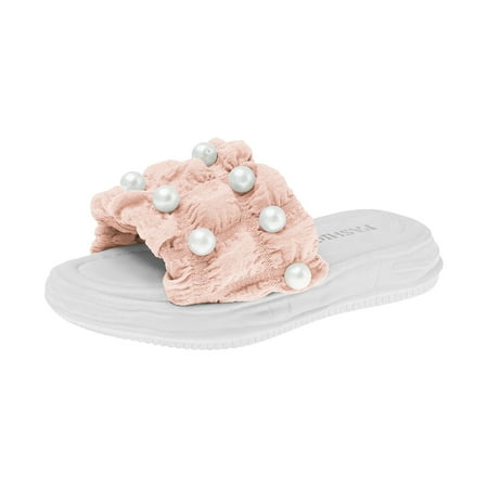 

Tengma Toddler Sandals Girls PU Sandals Summer Outdoor Closed Toe Soft Rubber Sole Beach Water Shoes Dress Princess Flat Kid Shoes （Pink Size: 29）