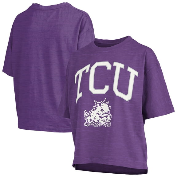 Women's Pressbox  Purple TCU Horned Frogs Nelson T-Shirt
