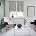 thumbnail image 4 of Tree Birds Kitchen Curtains Small Short 39 Inch Length, Vintage Grey Flower Floral Branch Spring Grommet Top Bedroom Living Room Curtains, Light Filtering Cafe Curtain Drapes 2 Panels Set 55''x39'', 4 of 9