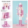 thumbnail image 4 of Figura de Soldado de Cascanueces de Madera XUQIANG Títere Rosa con Purpurina 30CM(D), 4 of 5