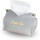 thumbnail image 1 of Funda de piel para caja de pañuelos, caja de pañuelos faciales, fundas de piel de fieltro de primera calidad, decoraciones elegantes para coche, oficina, sala de estar, tocador de dormitorio, mesita de noche, escritorio (gris) (gris) brillar Electrónica, 1 of 5