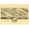 thumbnail image 2 of Fowler 18x14 Black Ornate Wood Framed with Double Matting Museum Art Print Titled - Asbury Park New Jersey - Fowler 1881, 2 of 4