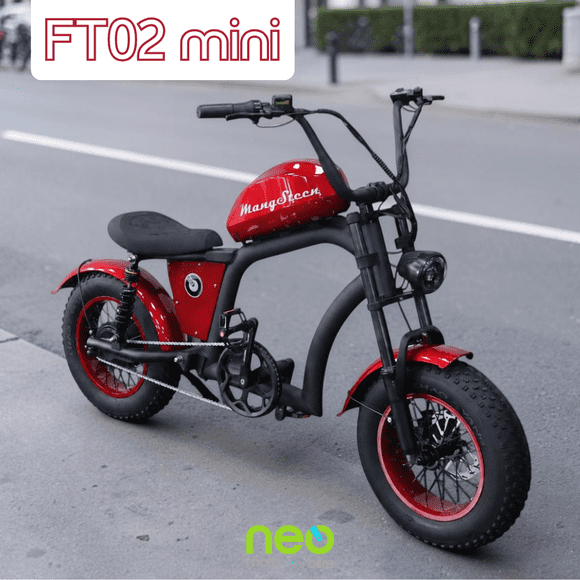Bici Eéctrica FT02 Mini, Neo Moto Bike Estilo Chopper, 500W, 45km/H