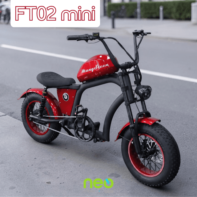 Bici Eéctrica FT02 Mini, Neo Moto Bike Estilo Chopper, 500W, 45km/H