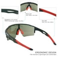 thumbnail image 5 of UPANBIKE Bike Cycling Sunglasses Sports Sunglasses Anti-UV400 Large Size Lens TR90 Unbreakable Frame, Matte Black/Red Frame(Silver lens), 5 of 7