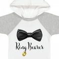 thumbnail image 4 of Inktastic Ring Bearer Black Bow Tie and Gold Wedding Ring Boys Baby Bodysuit, 4 of 5