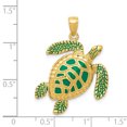 thumbnail image 2 of 14K Yellow Gold 3-D Enameled Sea Turtle Pendant, 2 of 2