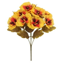 Artificial Pansies Flowers, Furenl Faux Flowers Uv Resistant Plastic Plants, Artificial Fall Flowers – No-Fade Faux Plastic Greenery Bundles For Outdoor Garden, Porch, Patio, And Fall Home Decor