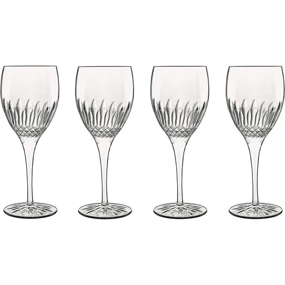 Luigi Bormioli Diamante 12.75Oz Riesling White Wine Glasses Set of 4