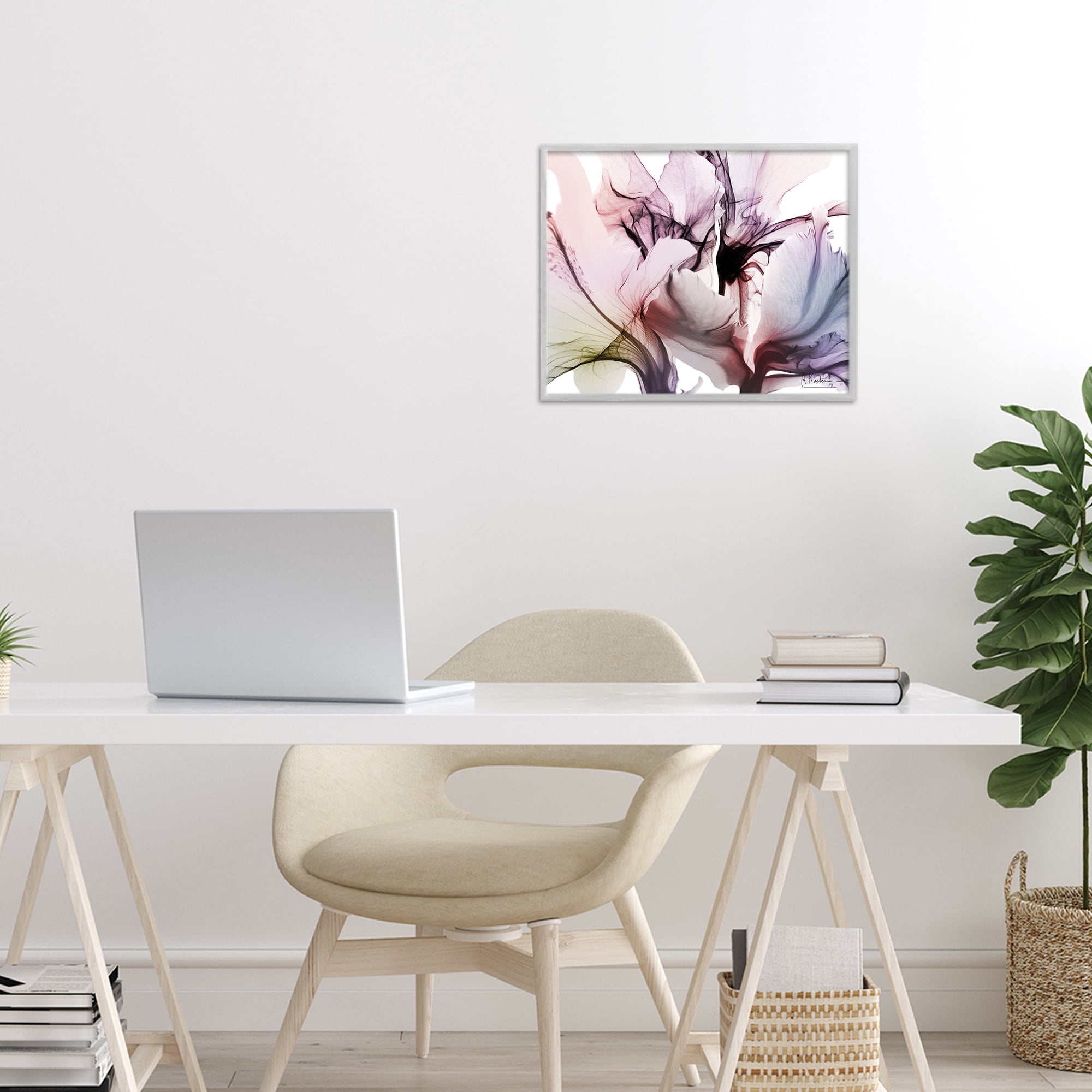 Stupell Industries Brilliant Song Flower Petals Gray Framed Giclee Art, design by Albert Koetsier