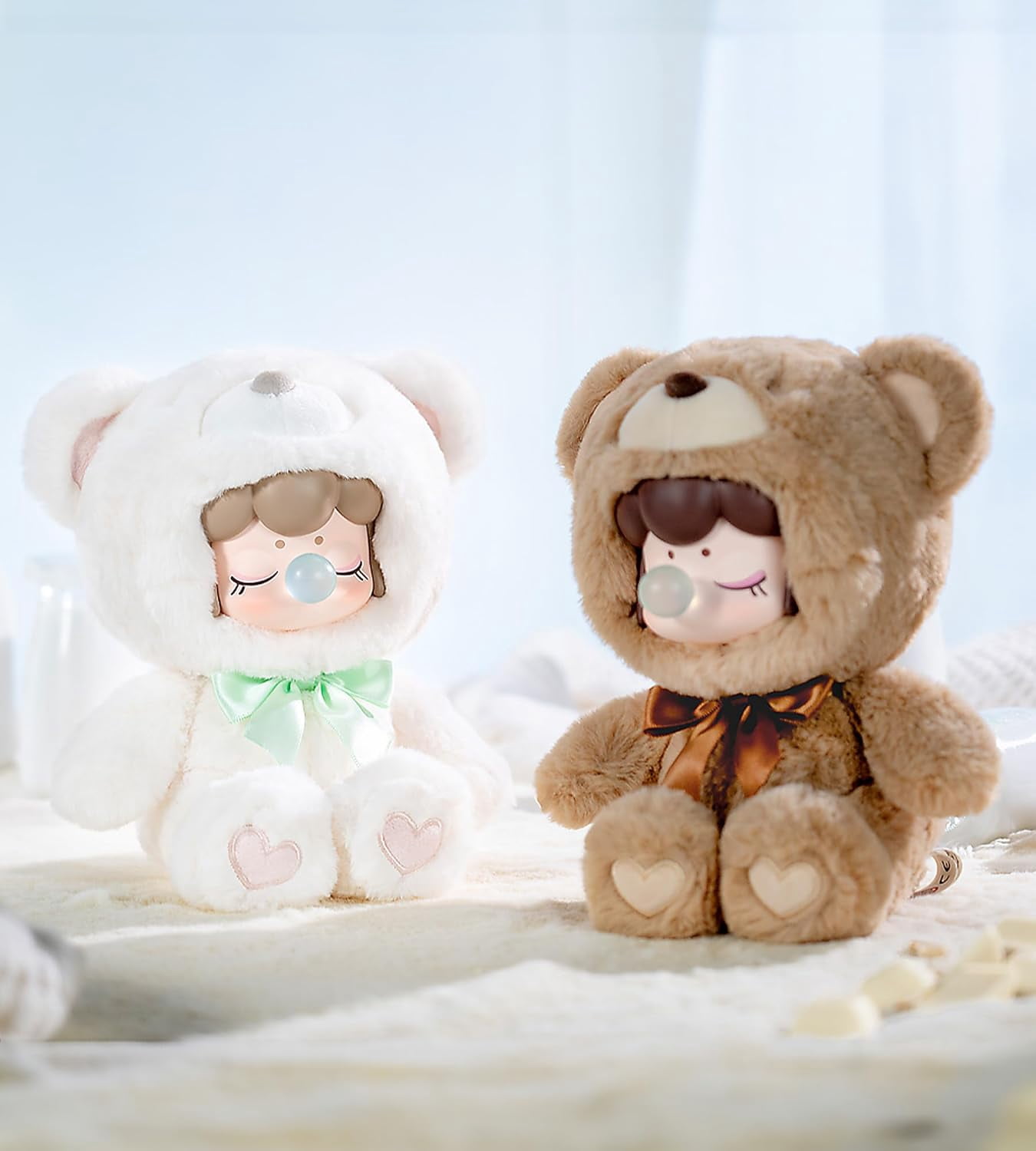 ROBOTIME Plush Blind Box Toys-Nanci Colorful Chocolate Plush Bears Collectible Dolls,Anime Figure Surprise Toys Mystery Box,Xmas Gifts for Boys Grils(1 PC)