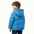 thumbnail image 4 of Parkas de manga larga, chaqueta de invierno con capucha y plumón cálido para niños y niñas, ropa infantil mediana y grande, chaqueta gruesa y corta, tops de algodón para niños., 4 of 8