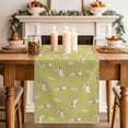thumbnail image 2 of Table Runner 48 Inches Long for Kitchen Dining, Yellow Spring Easter Dresser Scarf Farmhouse, Dining Table Decorations for Wedding/Parties, Cute Bunny Botanical 13 x 48 In, 2 of 8