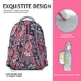 thumbnail image 5 of Oversized Paisley Backpack – Roomy Paisley Gift for College Students, Extra-Large Water-Resistant Bookbag, Fits 17" Laptop, Perfect for Heavy School Loads, 5 of 6