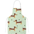 thumbnail image 4 of Dreamtimes Oven Mitts and Pot Holders with Chef Apron 3Pcs Set Cartoon Dachshund Dog Non Slip Heat Resistant Gloves for Baking Cooking BBQ, 4 of 7