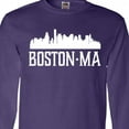 thumbnail image 4 of Inktastic Boston Massachussetts Skyline Long Sleeve T-Shirt, 4 of 5