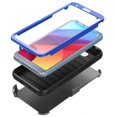 thumbnail image 6 of LG G6 Case, Mignova Rugged Plastic Heavy Duty Armor Holster Defender Full Body Protective Hybrid Case Cover with Kickstand, Build-in Screen Protector and Belt Swivel Clip for LG G6 (Blue), 6 of 6