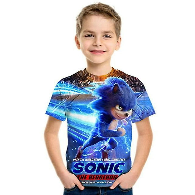 New Children's Cartoon Half Sleeve Round Neck T-shirt