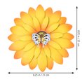 thumbnail image 4 of Decoración de la pared de metal decoración de girasol colgante colgante de flores colgantes 3d arte hecho a mano, 4 of 7