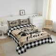 thumbnail image 2 of RV Camper King Comforter Set Camping Bedding Set,Geometric Black and White Checkered Comforter Set Rustic Cabin Style Camper Quilt Bed Set for Travel Trailer 3Pcs, 2 of 5