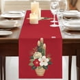 thumbnail image 3 of Table Runners 90 Inches Long Dress Scarves, Cherry Blossoms Farmhouse Coffee/Dining/Kitchen Table Runner for Living Room, Japanese Spring Floral Leaves Rustic Red 13x90 Inch, 3 of 9