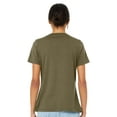 thumbnail image 3 of Bella & Canvas B83006757 Women Relaxed Heather CVC V-Neck T-Shirt, Heather Olive - 2XL, 3 of 5