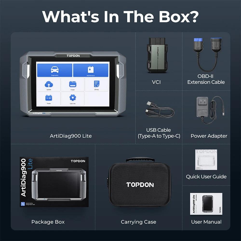 TOPDON ArtiDiag900 Lite Wireless OBD2 Scanner, Bidirectional Diagnostic Scan Tool for All Cars, Full System Automotive Scanner with Active Test & 8 Reset Services,